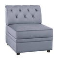 Gray Velvet Armless Chair X74015