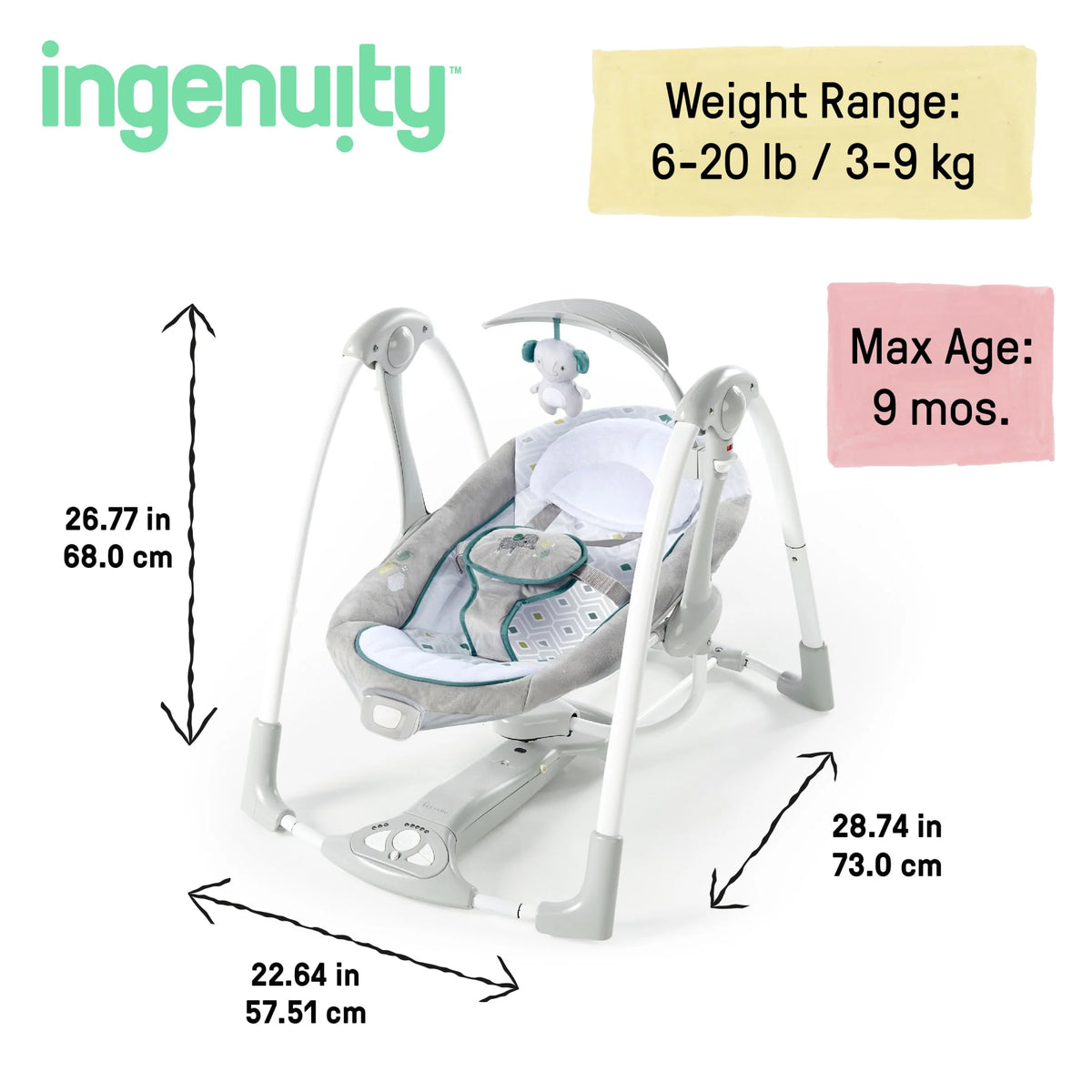 Portable Vibrating Baby Swing I765420