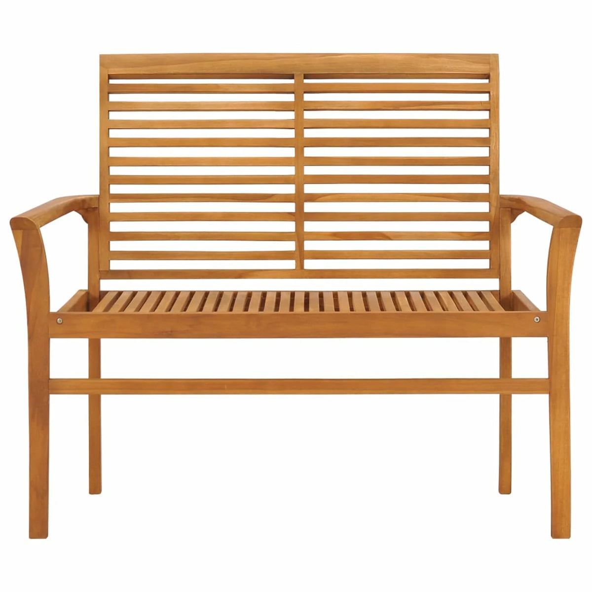 Teak Wood Patio Bench with Red Cushion Q18724
