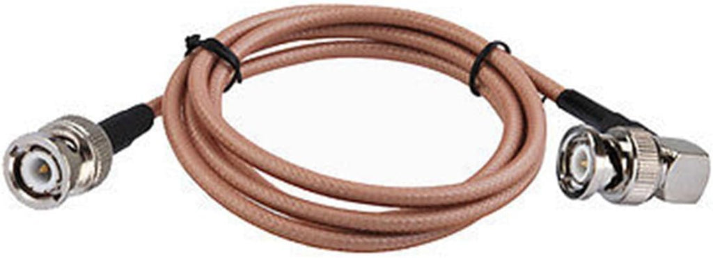 BNC Male Right Angle to BNC Male STR8 Low Loss Coax RF Cable Pack of 2 T441