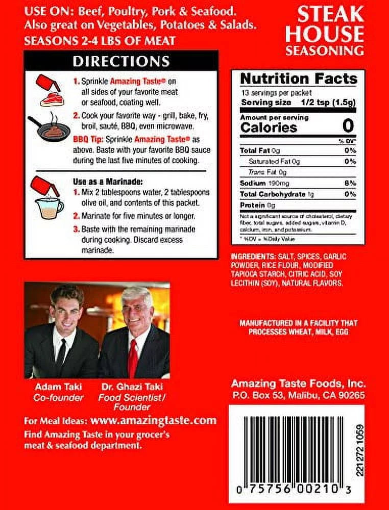 Steakhouse Seasoning 10 Packets .75 oz L2626