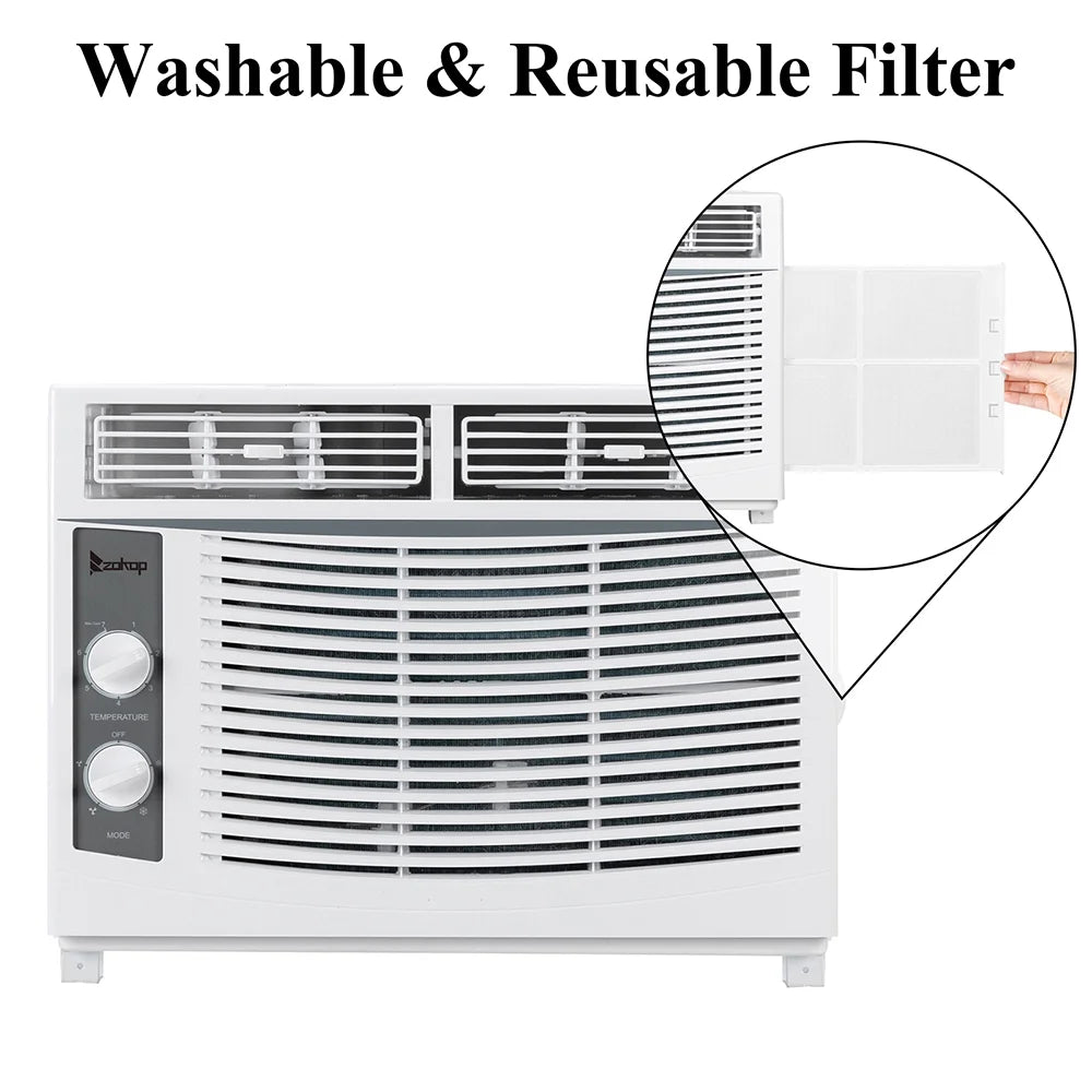 5000BTU 115V 450W White Window Air Conditioner T51049