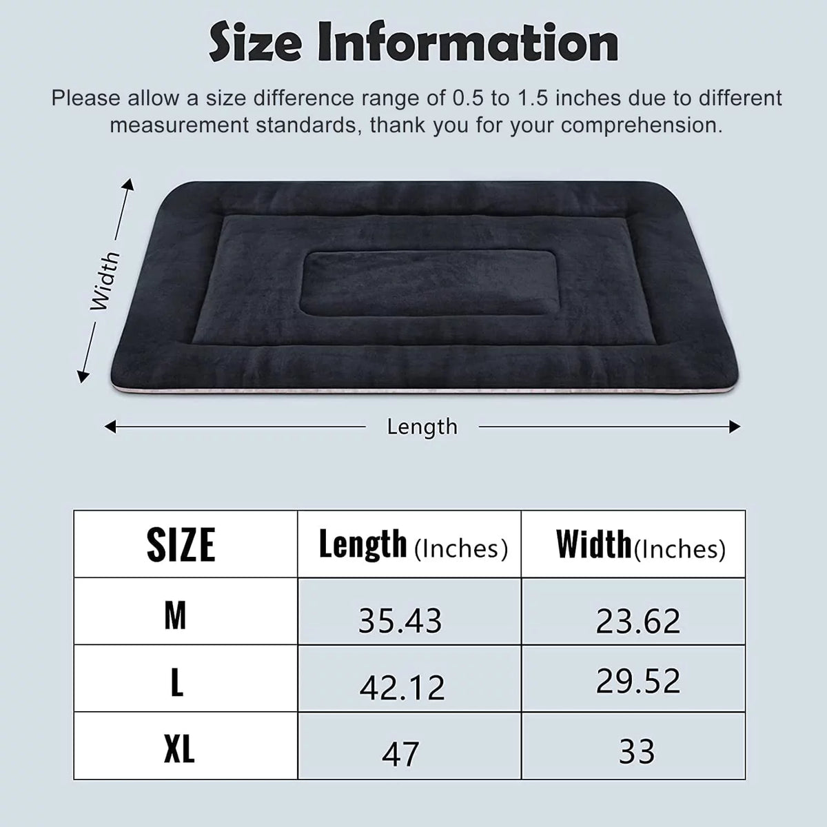 Dog Bed Crate Mat 42inch Kennel Pad G710