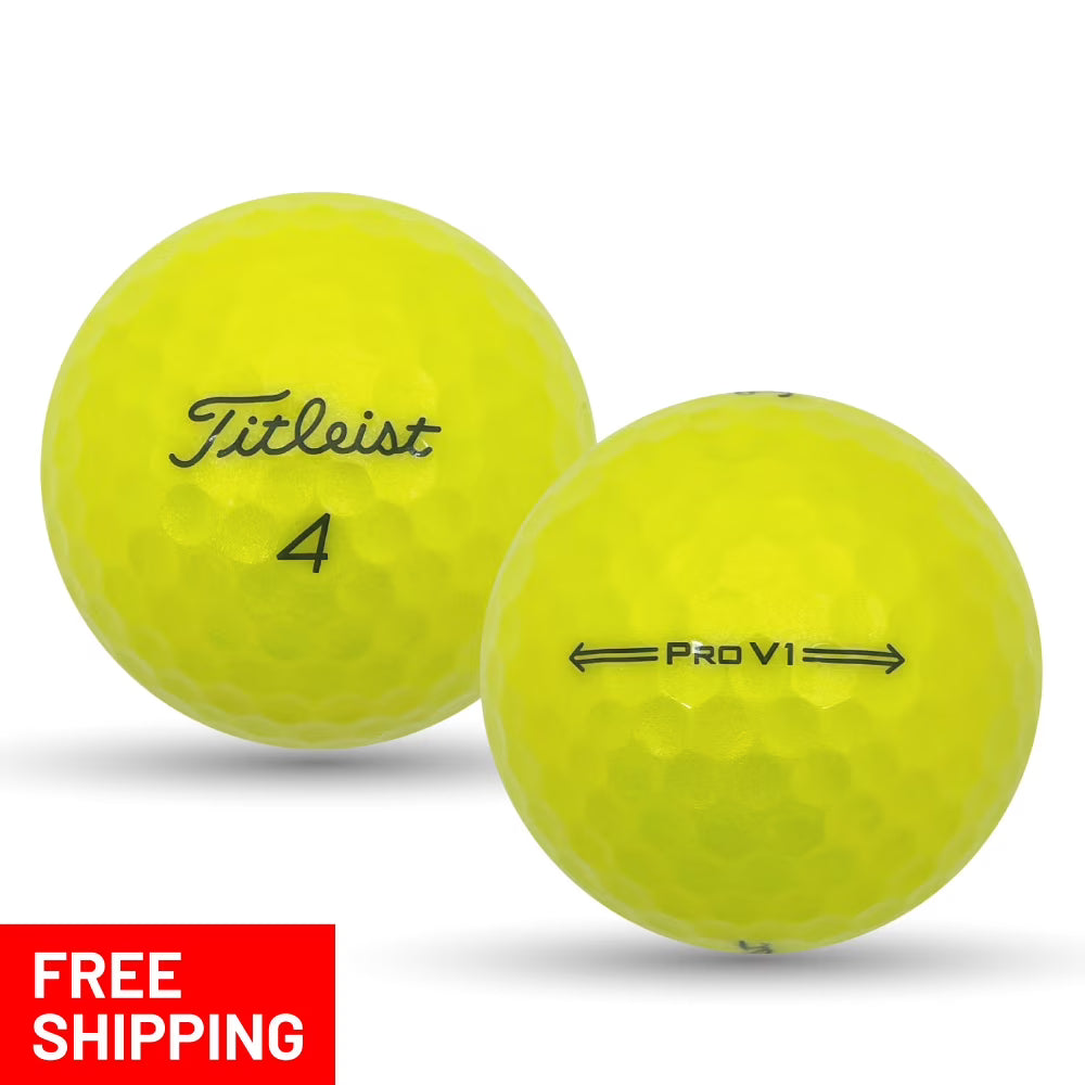 36 Yellow Pro V1 2022 5A Recycled Golf Balls H3731