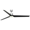 Silver Ceiling Fan with Black Blades X452222