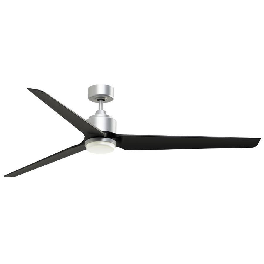 Silver Ceiling Fan with Black Blades X452222
