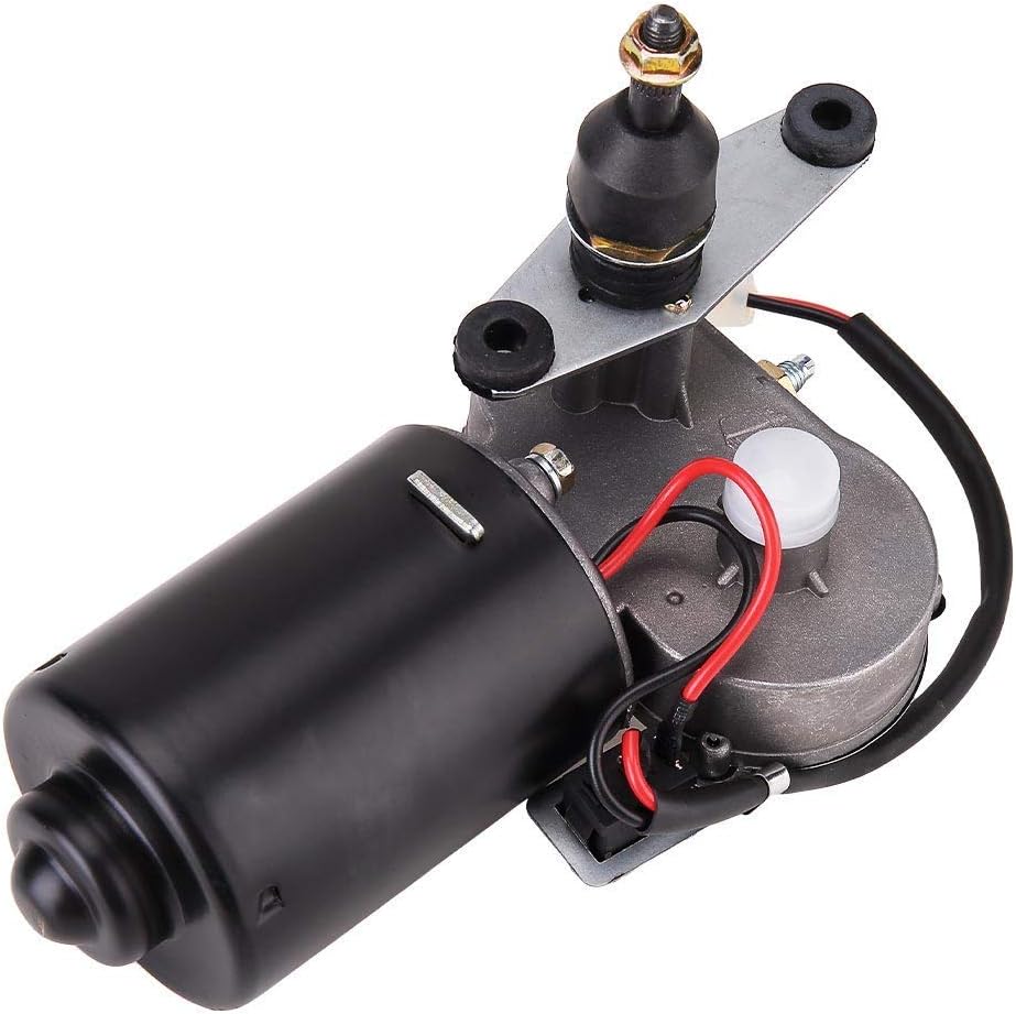 12V 30W Electric UTV Universal Windshield Wiper Motor with 90 Degree Wiper Action ON/Off Switch Pack of 2 D1170