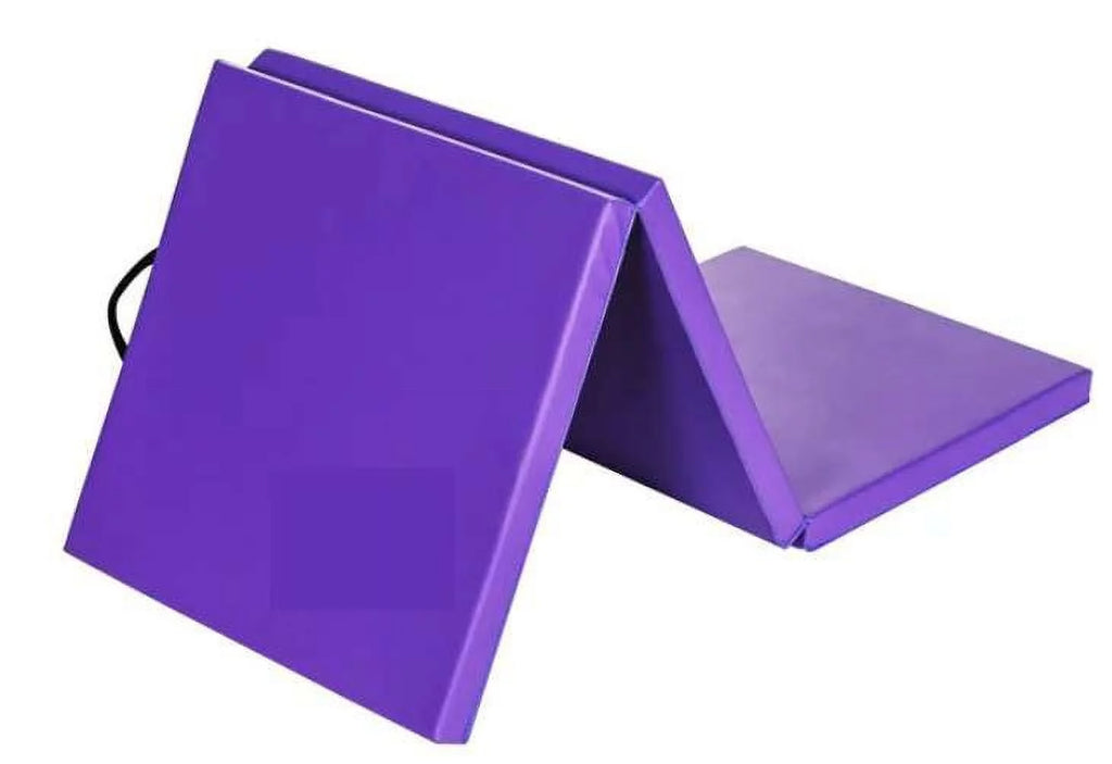 Black Tri-Fold Exercise Mat with Handles N905276