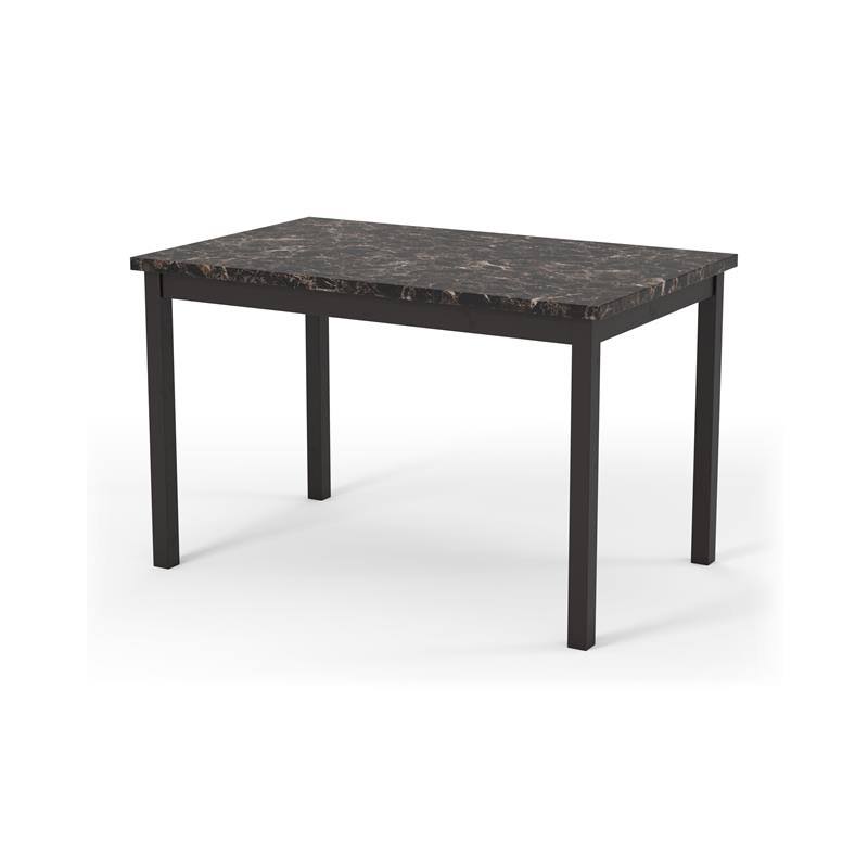 Faux Marble Top Dining Table in Black U401