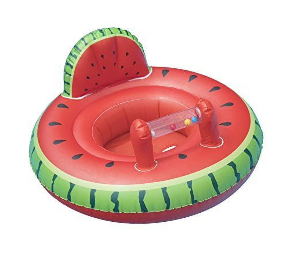 Red Green Watermelon Baby Seat Pool Inflatable Ride-On Y950092