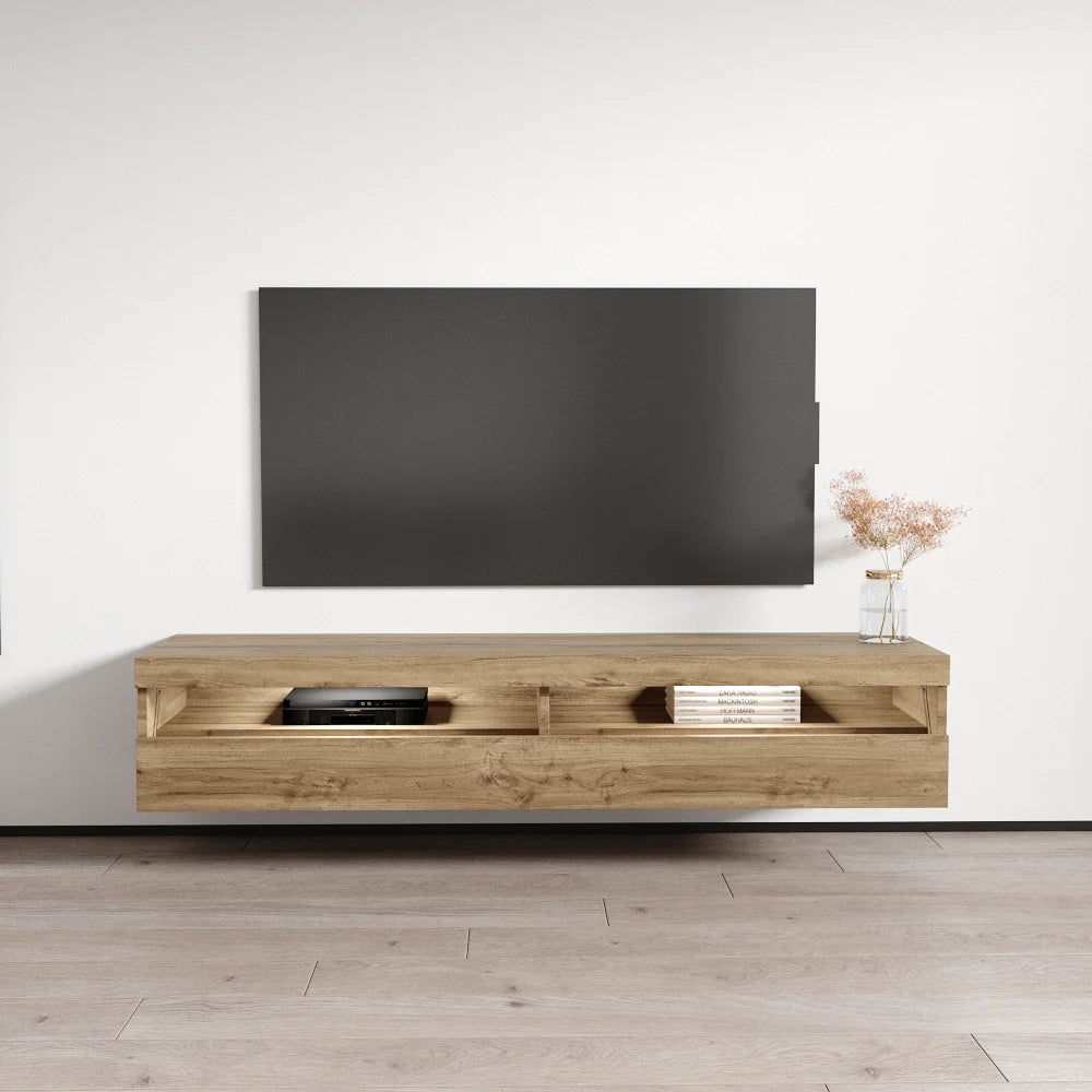 High Gloss 63" Floating TV Stand for TVs up to 70" E717465