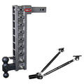 Adjustable 20" Drop Hitch with Dual-Ball, Pintle Lock, Stabilizer Kit for 2" Receiver Y65504