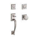 Double Cylinder Napa Handleset with Round Knob Satin Nickel T14250
