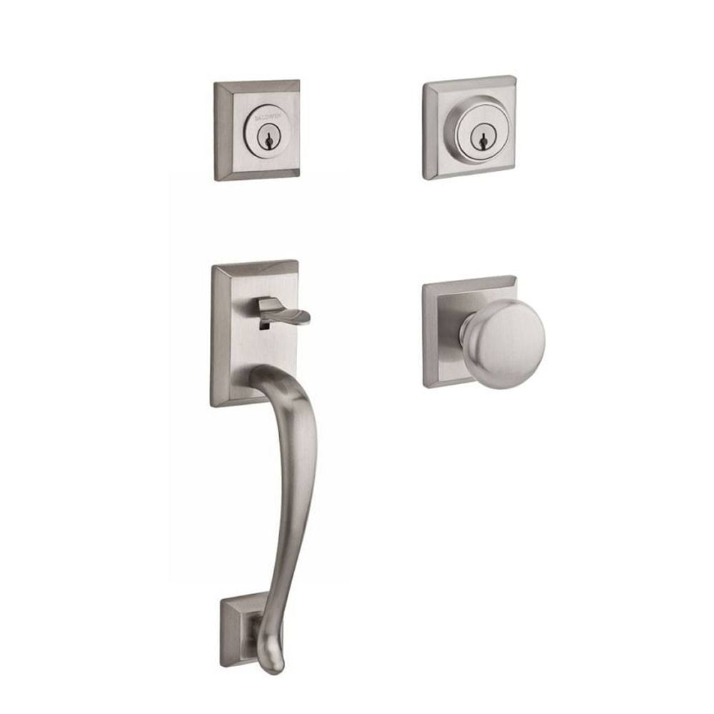 Double Cylinder Napa Handleset with Round Knob Satin Nickel T14250