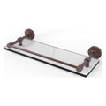 Antique Copper Glass Shelf with Gallery Rail U4552