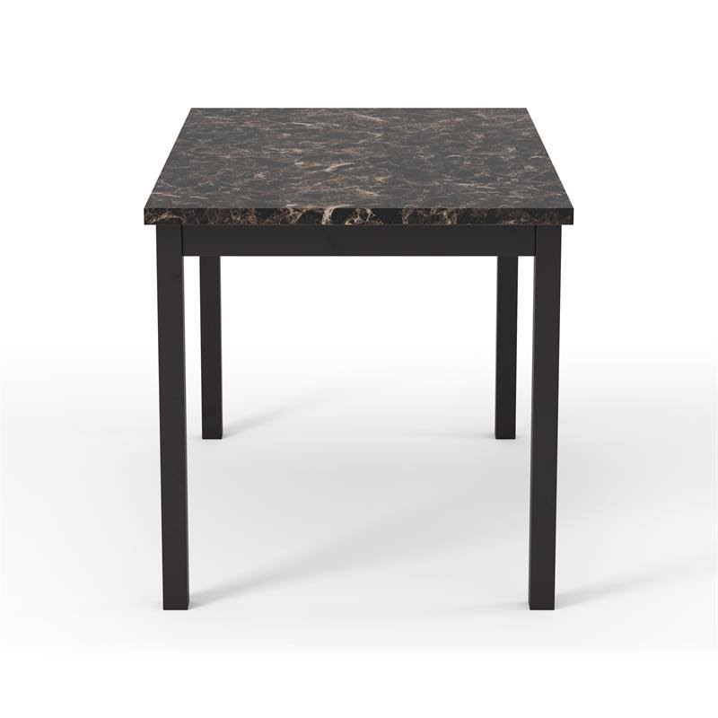 Faux Marble Top Dining Table in Black U401