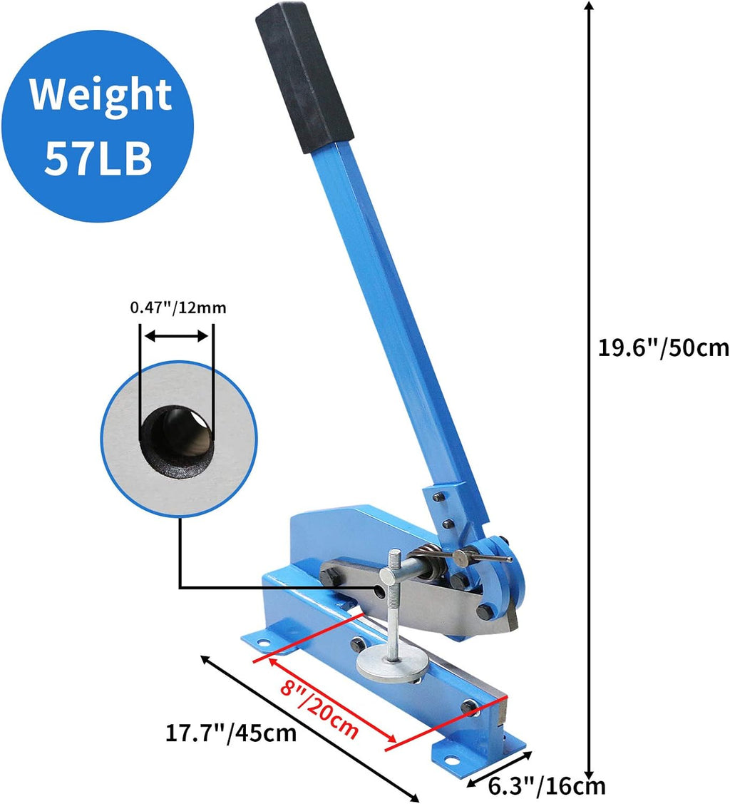 Hand Plate Shear, Manual Metal Cutter, Cutting Thickness 6mm Max, Benchtop for Carbon Steel Plates B8785