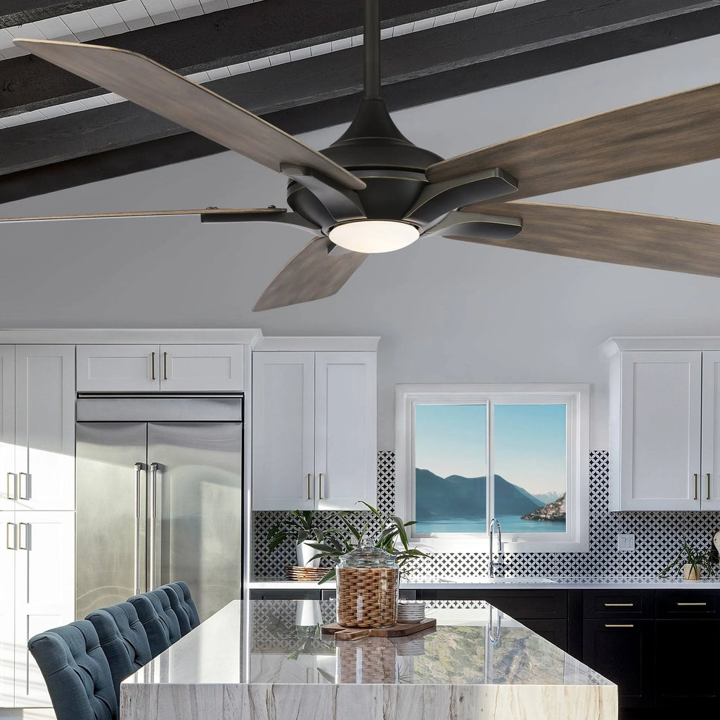Bronze / Dark Walnut 60 inch Ceiling Fan with Light P9321