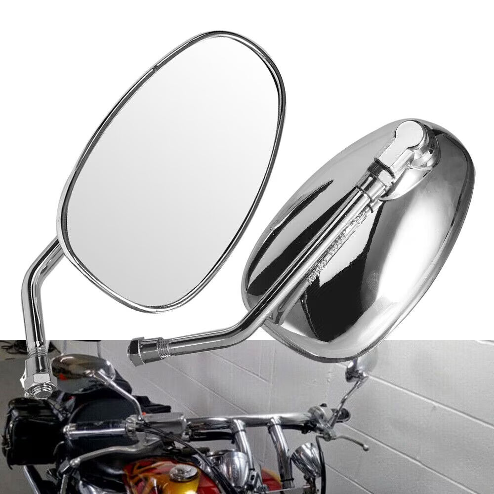 Oval Rear View Mirrors in Chrome M2760