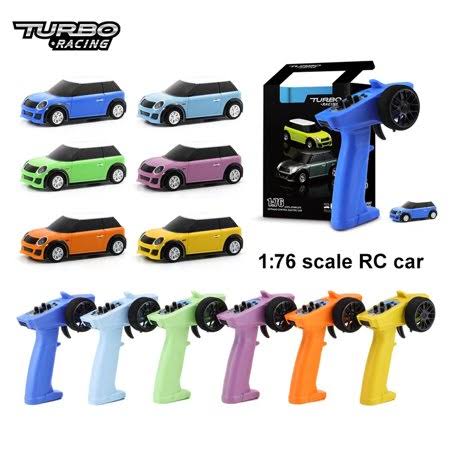 Mini RC Car 2.4GHz 1/76 Electric Racing Vehicle Orange&Blue E501