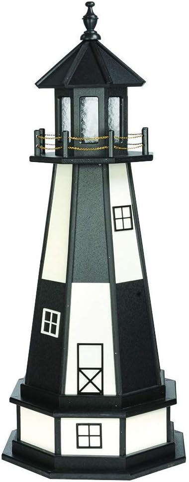 Decorative Lighthouse with Base Wood U2376
