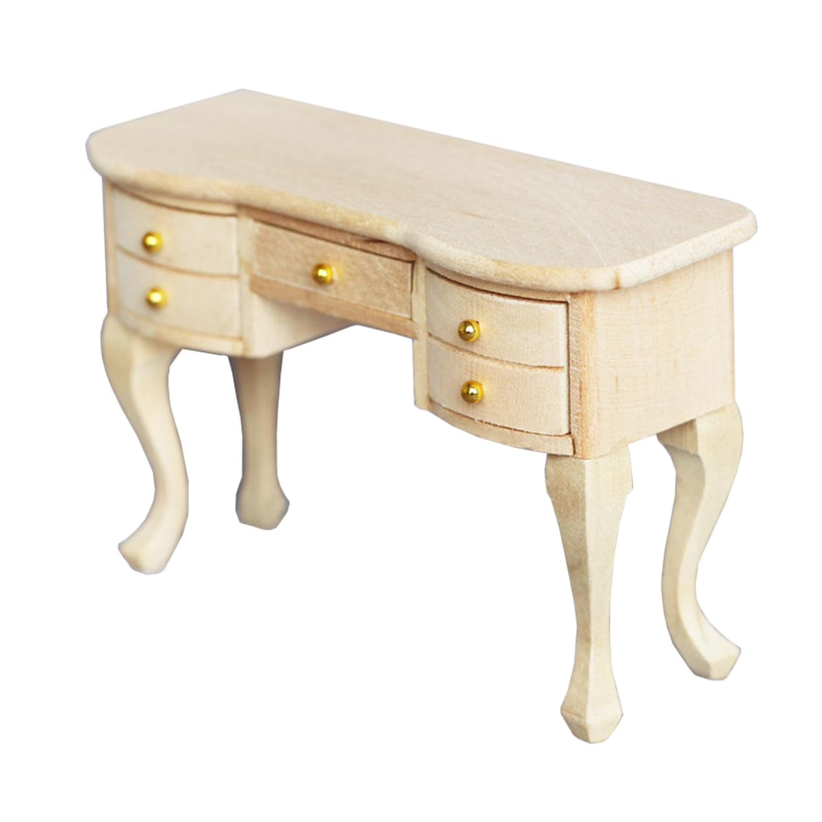 Unpainted Wooden 1:12 Dollhouse Miniature Desk H96971
