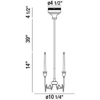 Chrome 3 Light Mini Chandelier Q312
