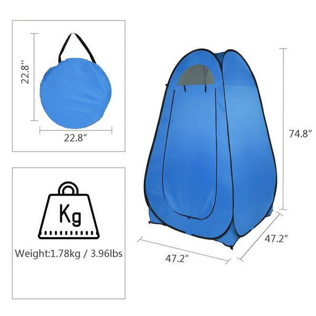 Blue Pop Up Toilet Shower Tent Changing Room Camping Shelter A2580