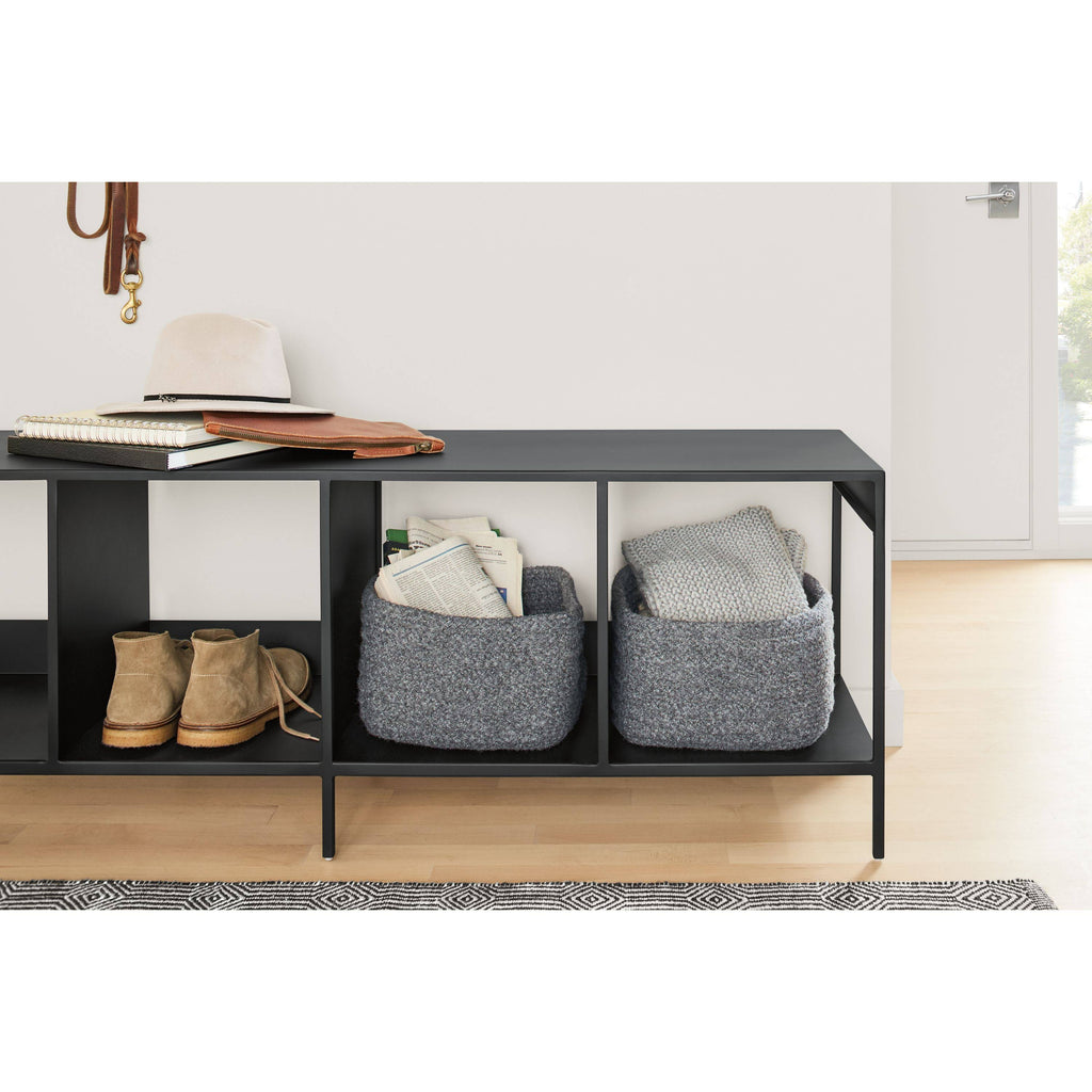 Slim Cubby Bench in Tangerine Orange H169