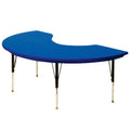 72" Blue Plastic Top Kidney Activity Table P122