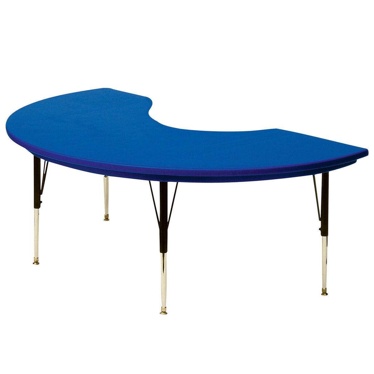 72" Blue Plastic Top Kidney Activity Table P122