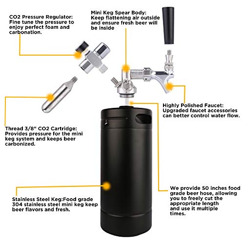 128oz Stainless Steel Pressurized Growler Tap System O91132