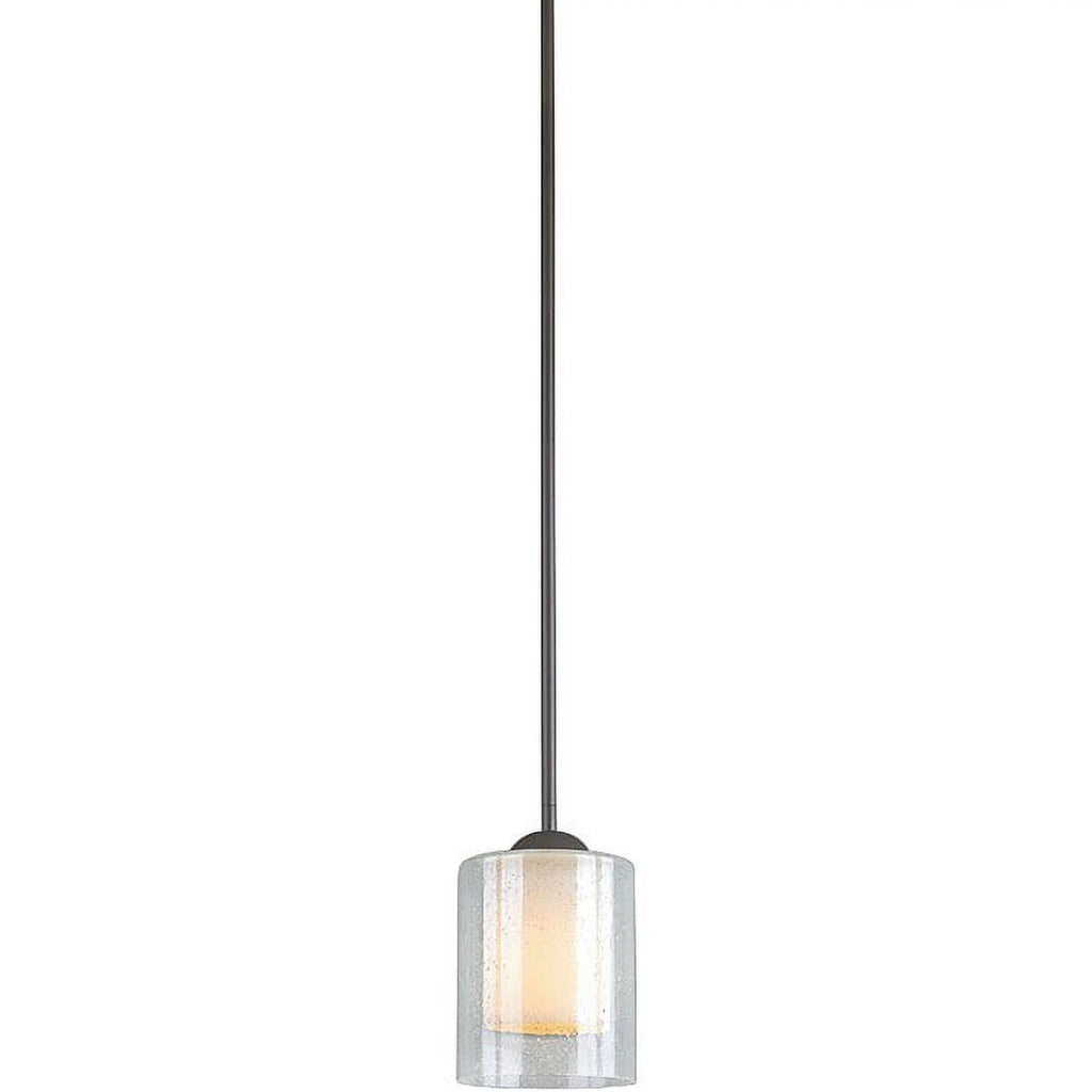 1 Light Steel and Glass Mini Pendant R11090