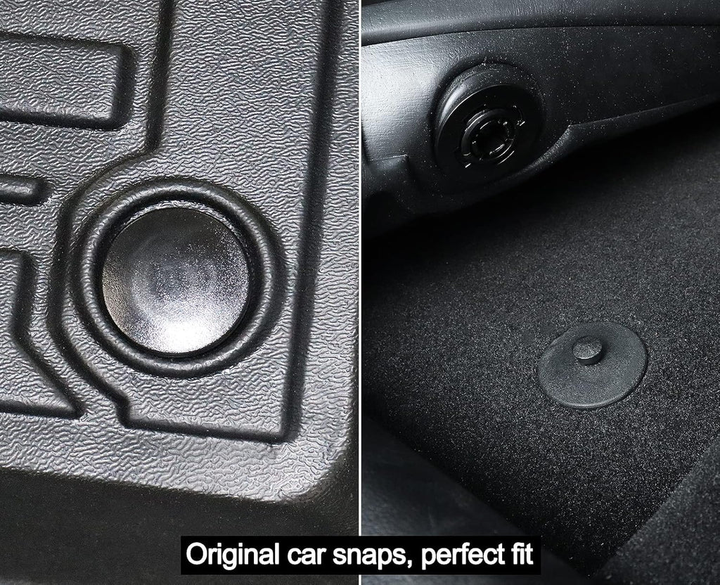Black 2 Rows Car Floor Mats and Cargo Liner Set C704768