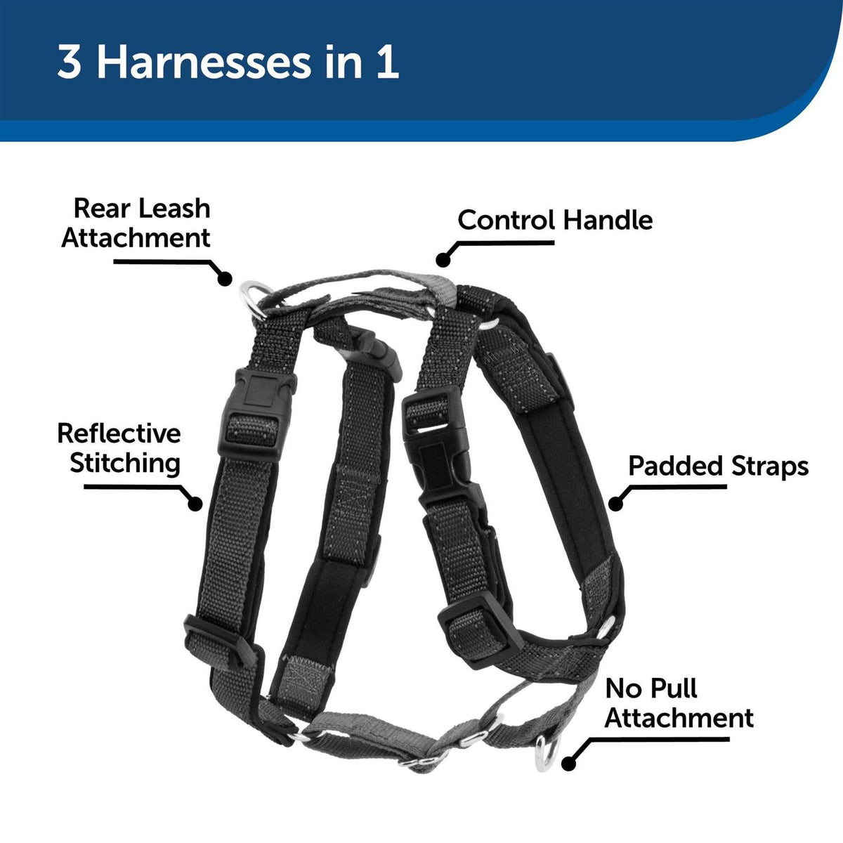 3 in 1 Harness with Leash Z41449