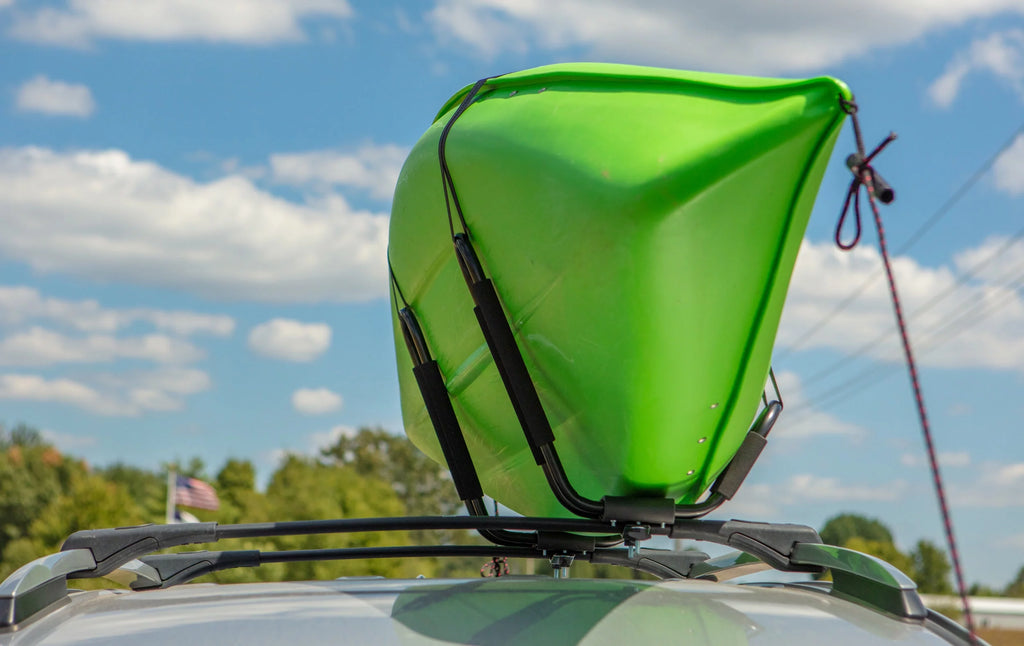 Black Roof-Mounted Kayak Carrier with Straps & Hardware C403