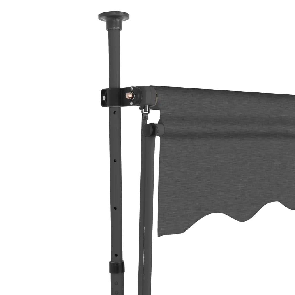 Shelter With Led Balcony Deck 137.8 Door Canopy Manual Crank Polyester Window Canopy F5541