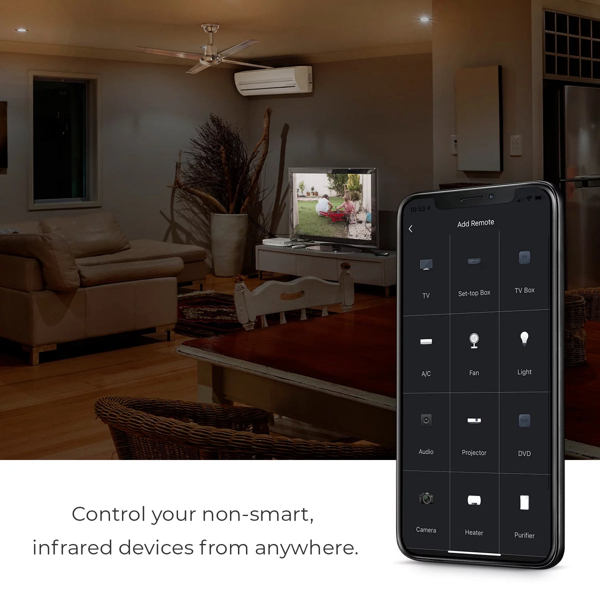 Black Wi-Fi Smart Universal Remote K875773