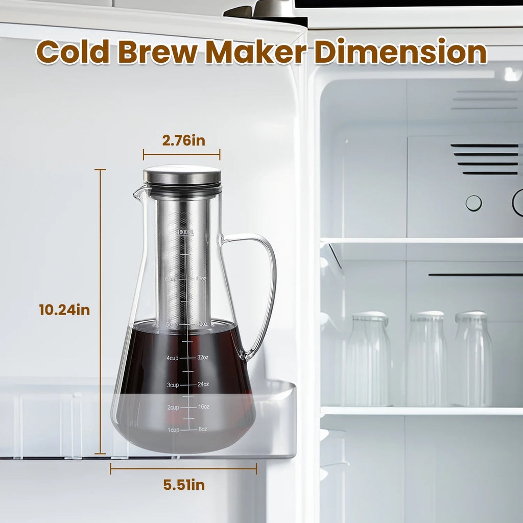 Cold Brew Coffee Maker Glass Pitcher with Filter L1059