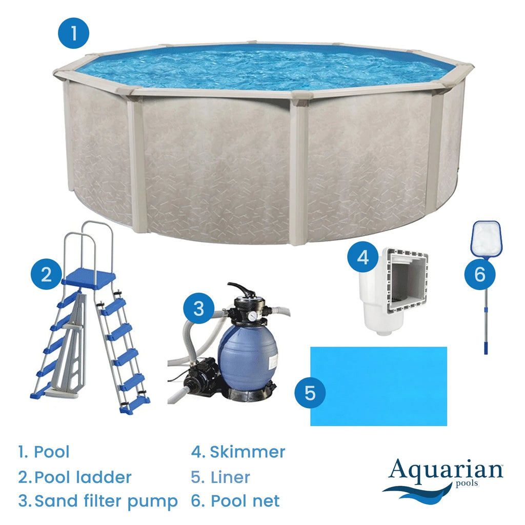 18 Foot by 52 Inch Steel Frame Above Ground Pool W25999
