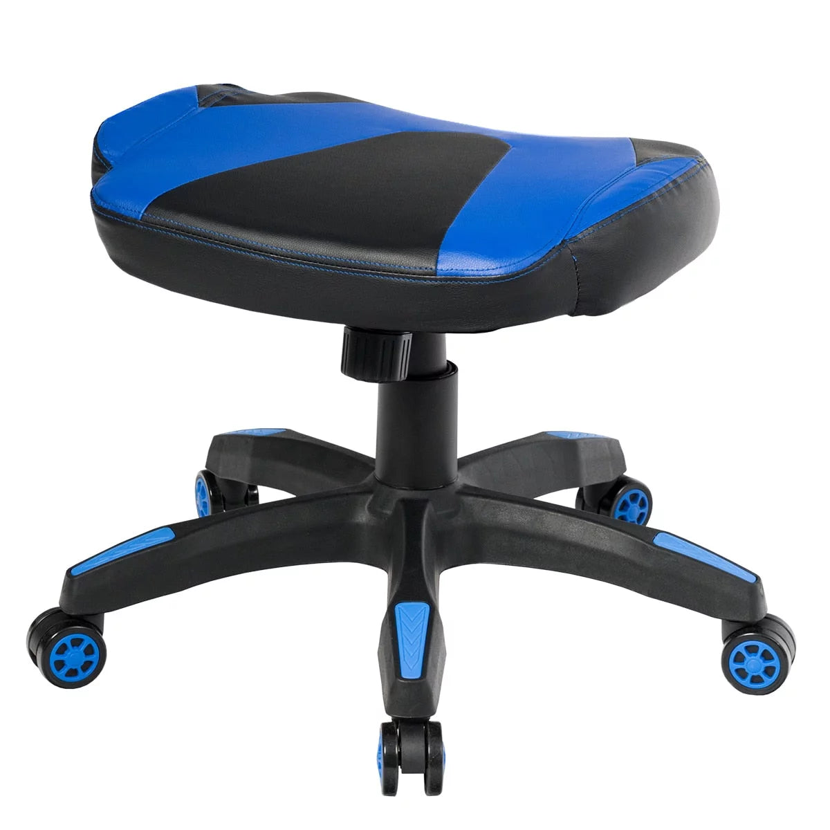 Blue Height Adjustable Swivel Gaming Ottoman Footstool A214