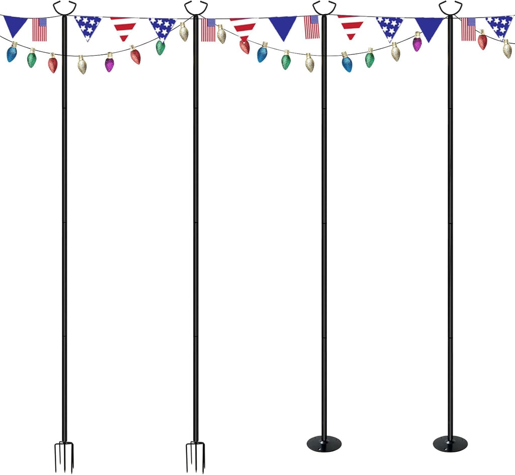 4Pcs Stainless Steel String Light Poles O3807