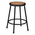 Metal Lab Stool Black Fixed Height 24 inch H F177