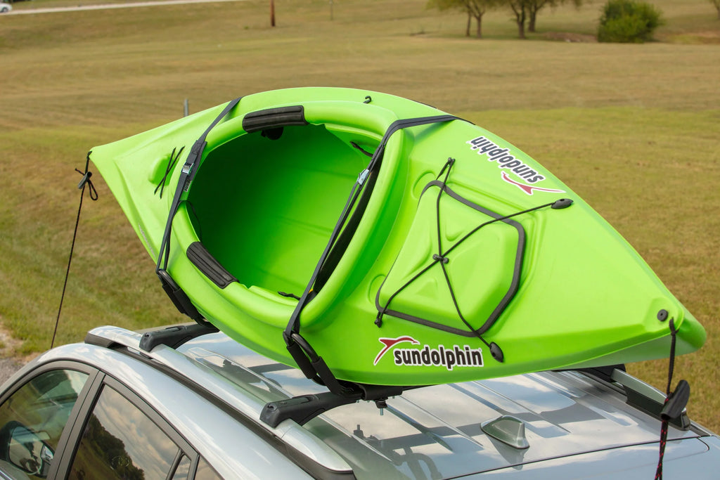Black Roof-Mounted Kayak Carrier with Straps & Hardware C403