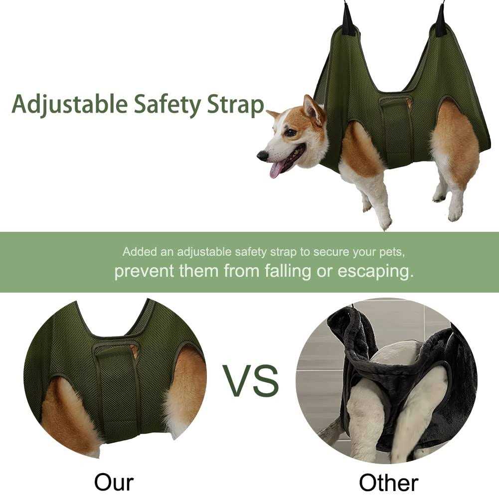 Breathable Dog Grooming Hammock Harness with Nail Clippers N332721