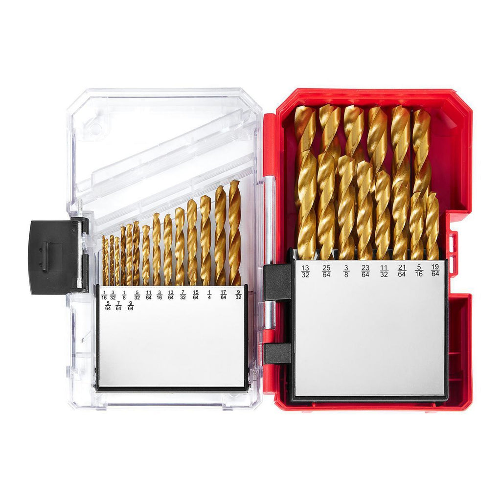 Titanium High-Speed Steel Drill Bit Set, 29-Piece P142926