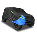 210D Black Blue Car Cover Y4526
