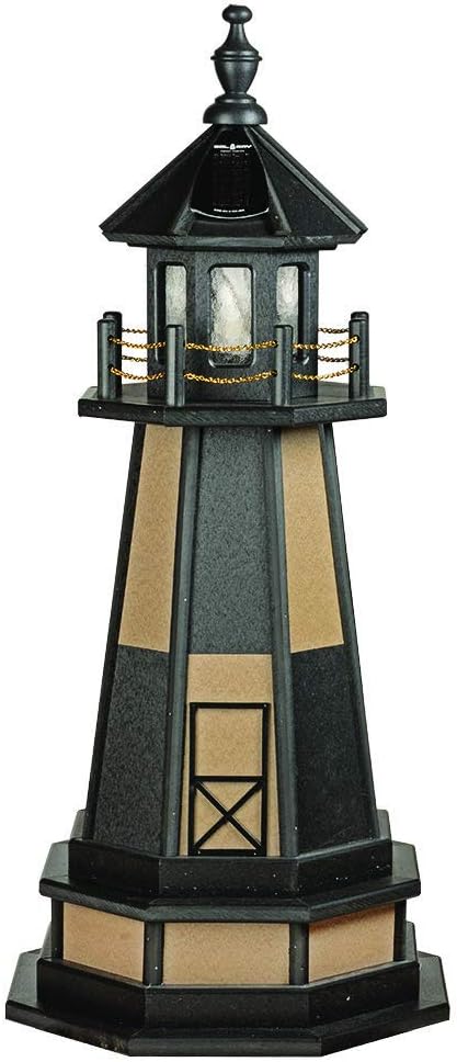 Decorative Lighthouse with Base Wood U2376