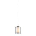 1 Light Steel and Glass Mini Pendant R11090