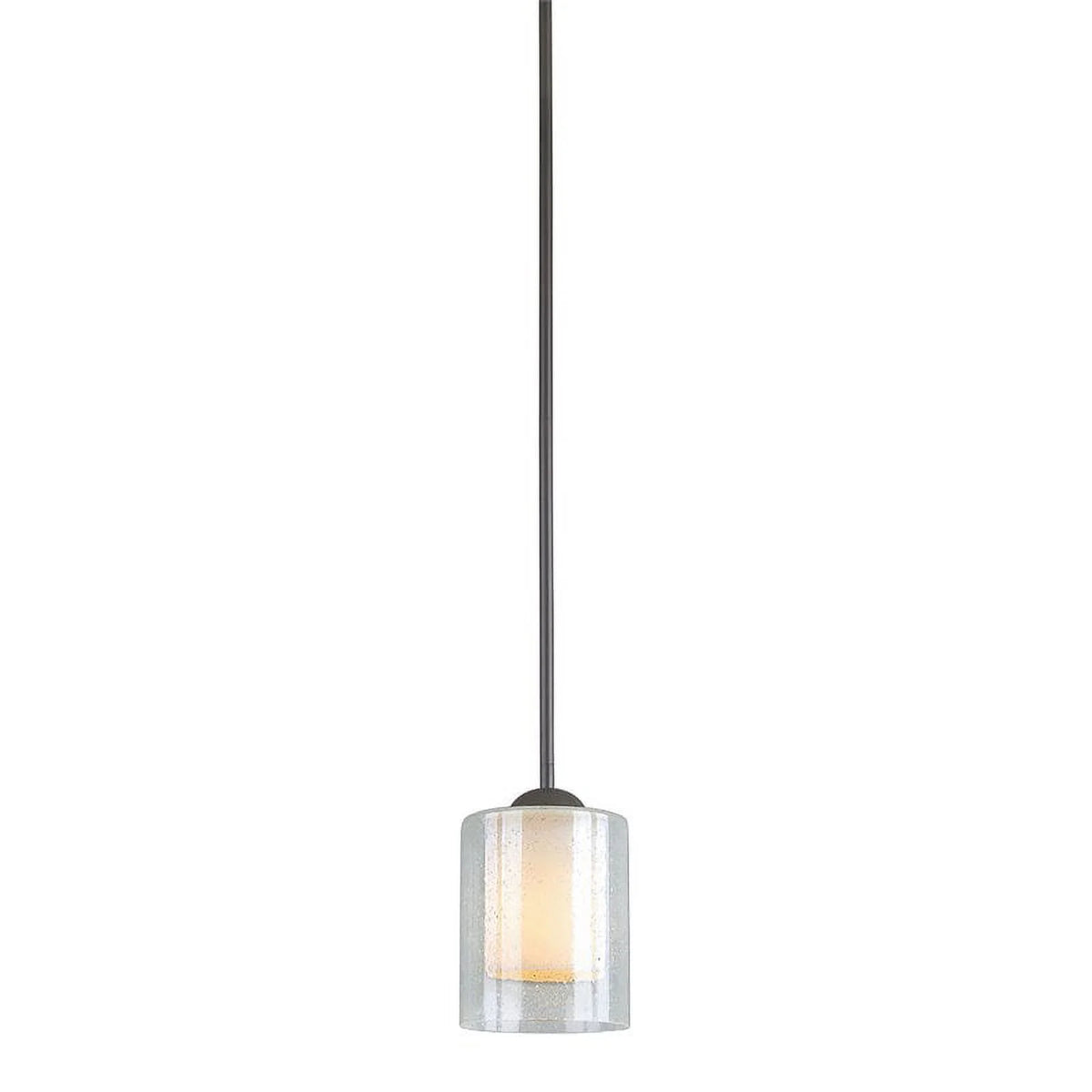1 Light Steel and Glass Mini Pendant R11090